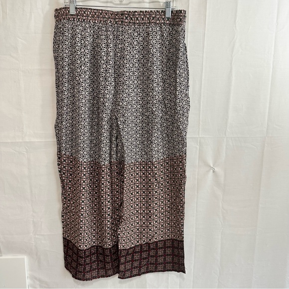 Windhorse Womens Moroccan Tile Print Wide Leg Flood Pants L/XL - Picture 4 of 11